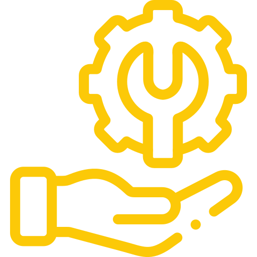 Two overlapping yellow speech bubbles on a light gray background; the front bubble contains a checkmark symbol.